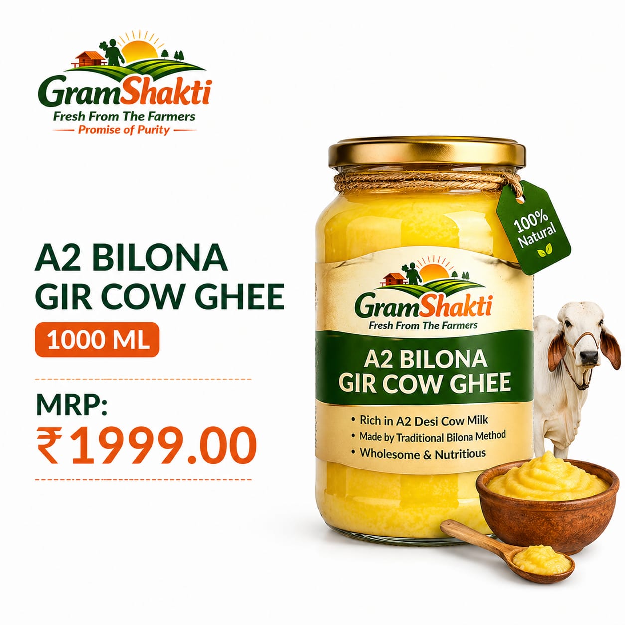 A2 GIR COW GHEE GAU-MAA