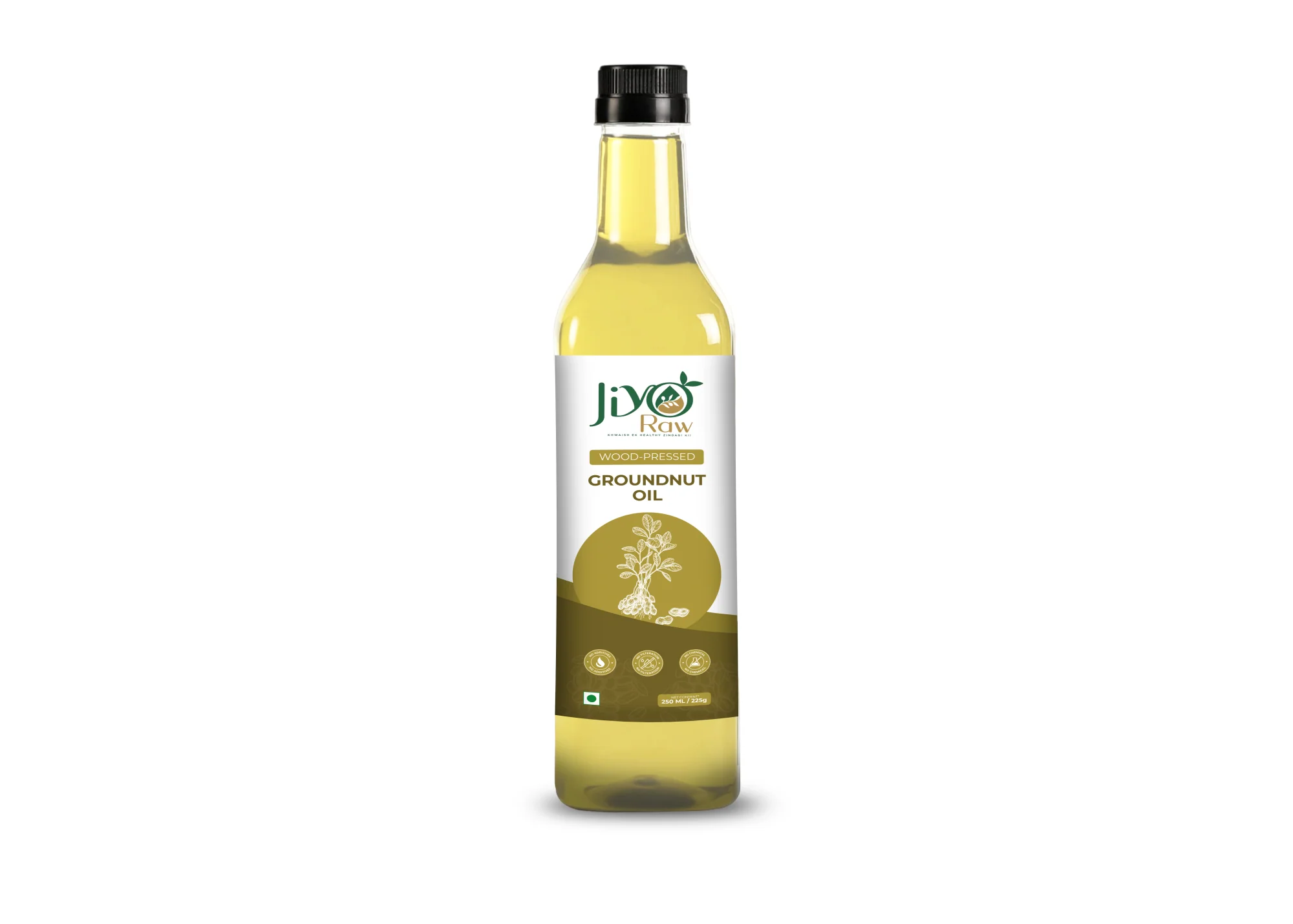 JIYORAW GROUNDNUT OIL GLASS 1L