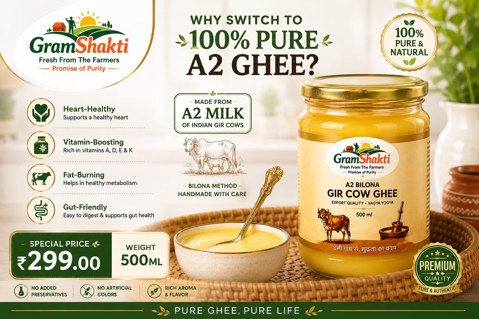 A2 GIR COW GHEE GAU-MAA