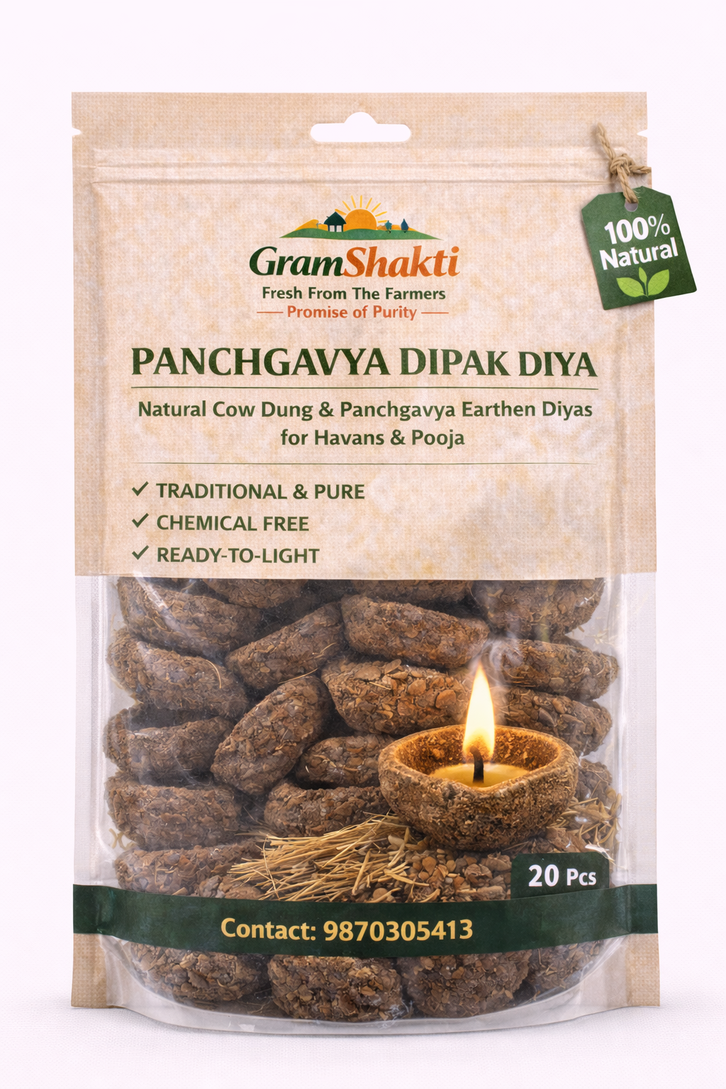 Panchgavya Dipak Diya