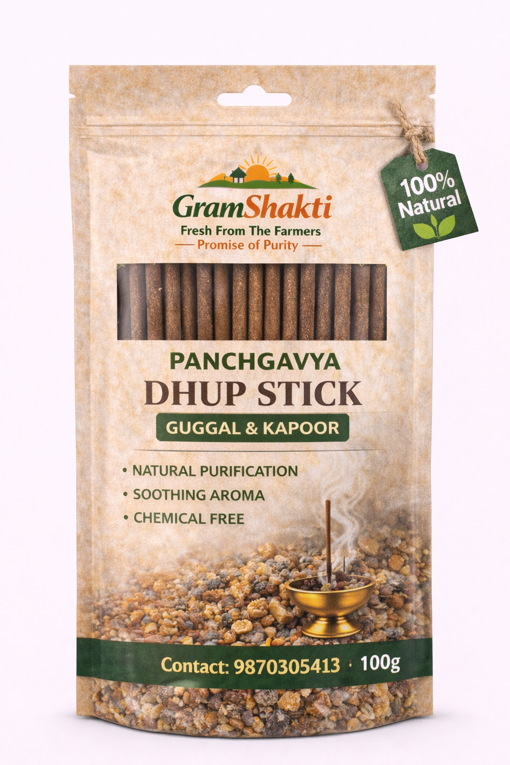Panchgavya Dhup Stick Guggal & Kapoor